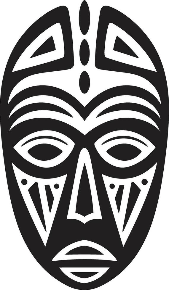 kulturell intryck ikoniska afrikansk mask logotyp förfäder visioner stam- mask i vektor form