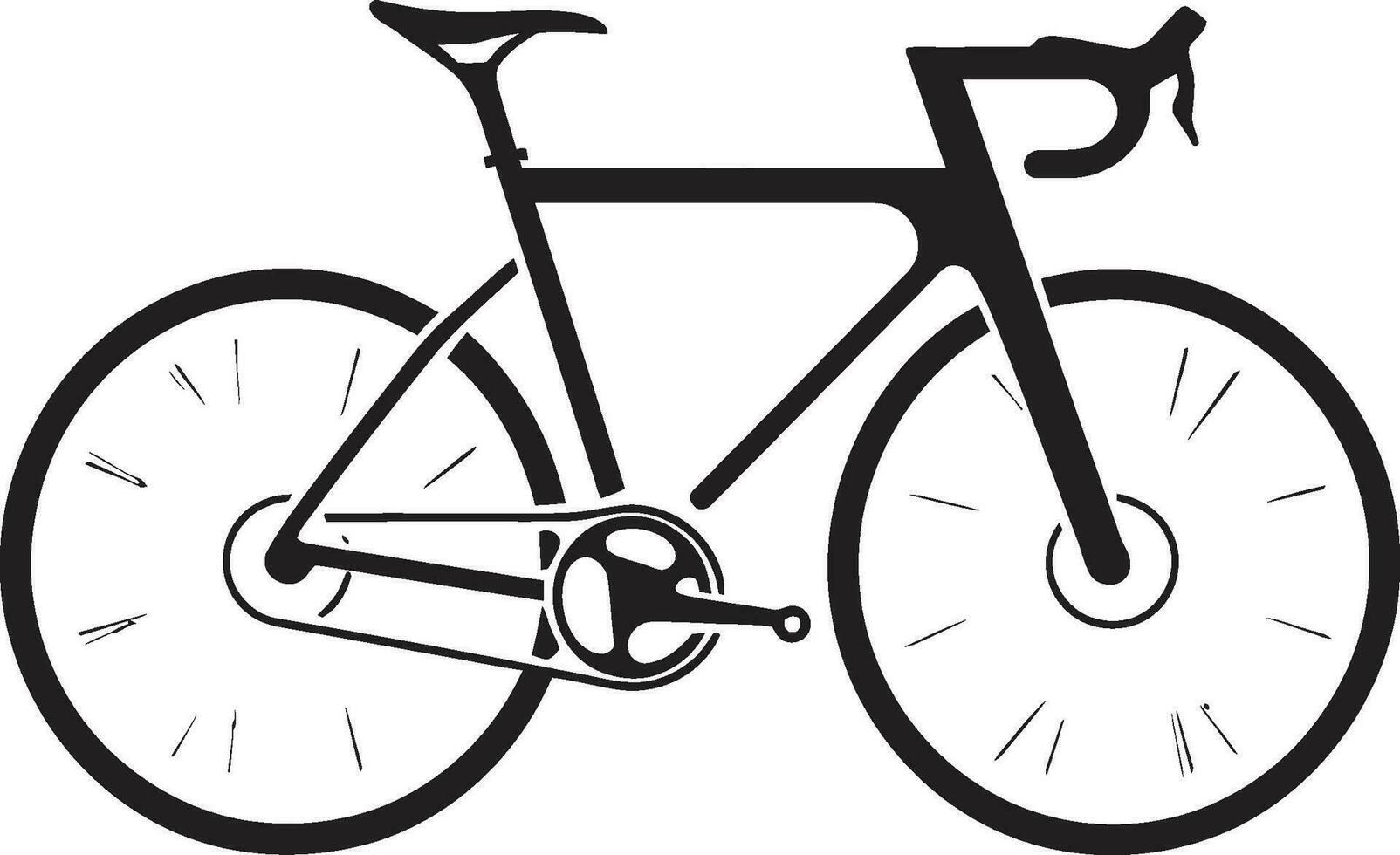schlanker Radfahrer schwarz Fahrrad Emblem Fahrradroute ikonisch Fahrrad Vektor Design