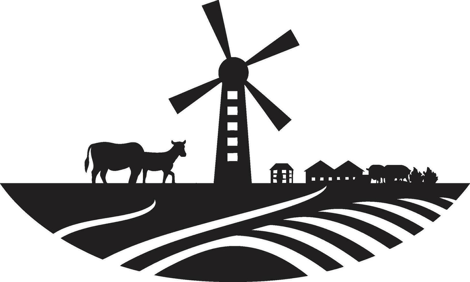 ländlich Erbe schwarz Vektor Logo zum Land Leben Natur s Oase landwirtschaftlich Bauernhaus Symbol