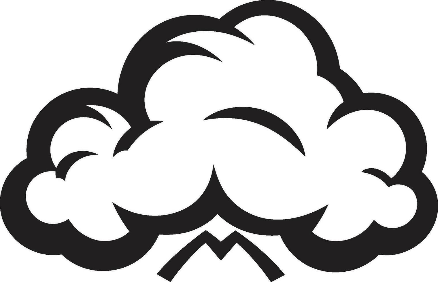 fuming skråla arg moln logotyp design storm raseri arg vektor moln karaktär