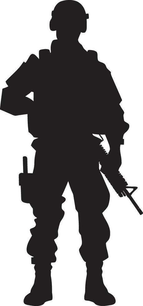 soldat s lösa svart arméman logotyp design stridande kraft väpnad soldat svart ikon vektor