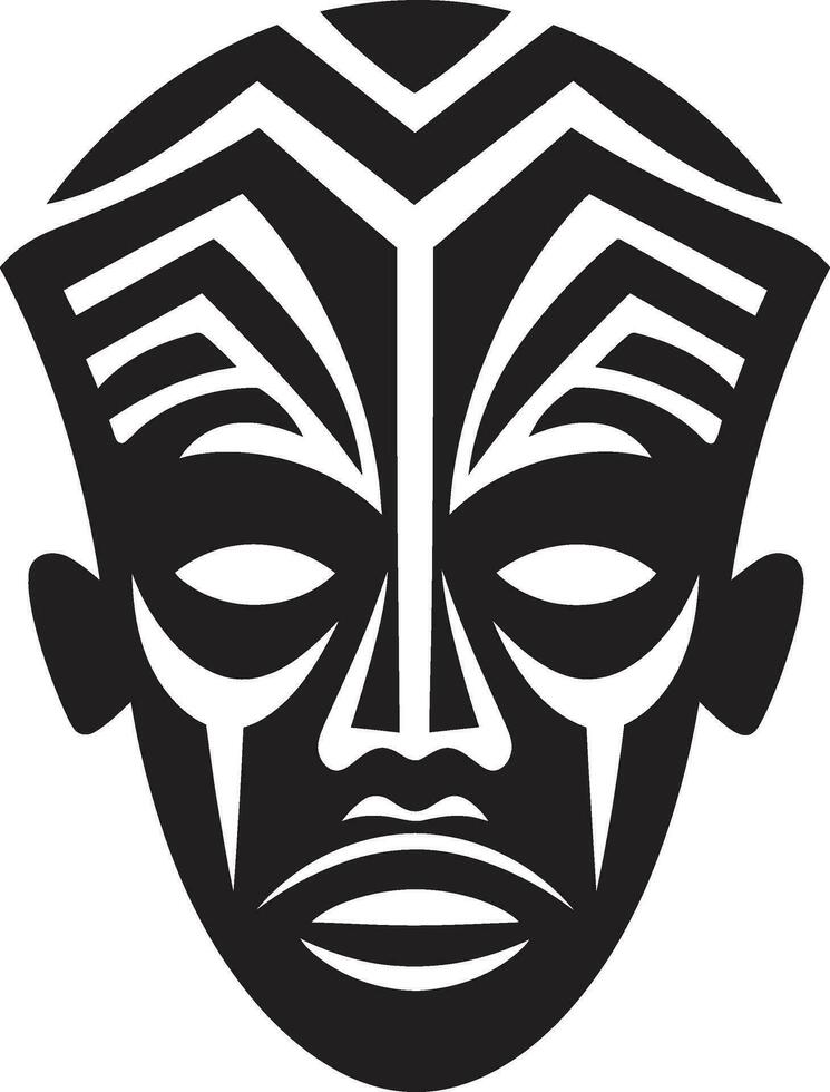ethnisch Chroniken ikonisch afrikanisch Vektor Stammes- flüstert afrikanisch Maske Emblem