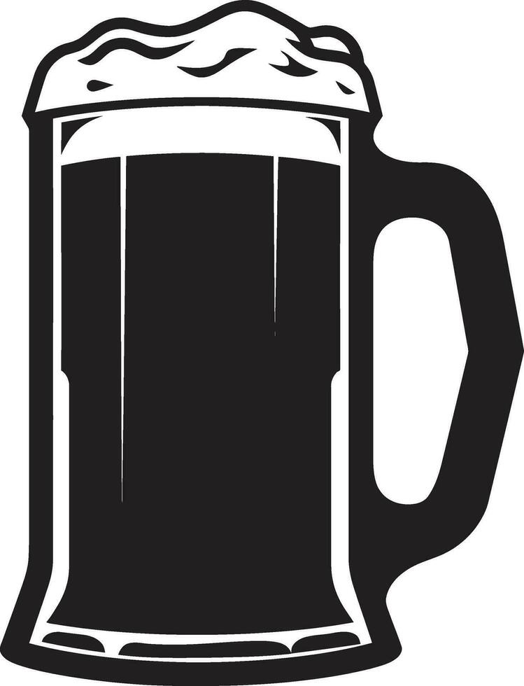 hopfenreich brauen schwarz Becher Symbol Design Ale Symbol Vektor Bier Stein Symbol