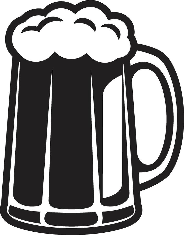 Stout Symbol schwarz Ale Emblem hop Ernte Vektor Bier Stein Logo