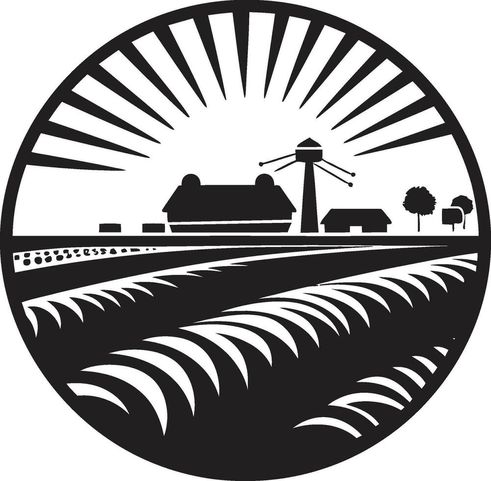 Natur s Ernte Vektor Bauernhaus Logo Ernte Erbe schwarz Symbol zum Bauernhöfe