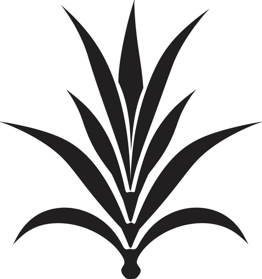 botaniska vitalitet vektor aloe växt design läkning aura svart vektor aloe logotyp