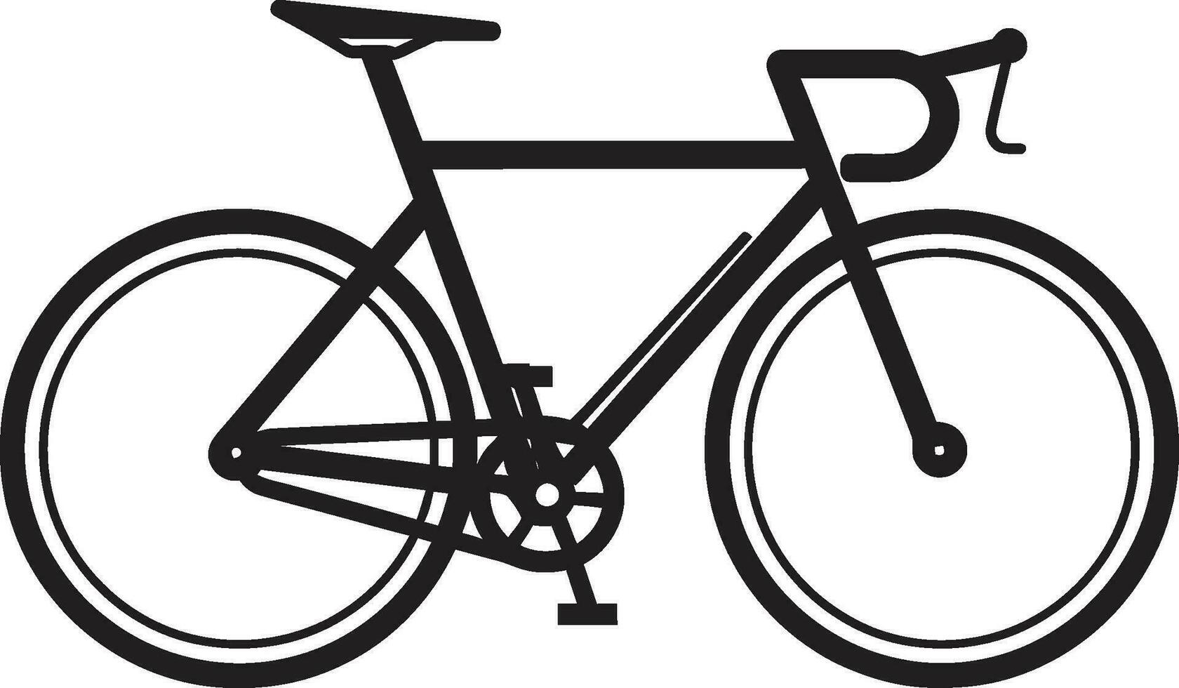 glatt Reiten schwarz Fahrrad Symbol Zyklus Pfad Vektor Symbol Design