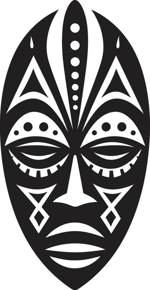 ethnisch Wesen Stammes- Vektor Emblem Stammes- Träumereien afrikanisch Maske Emblem Design