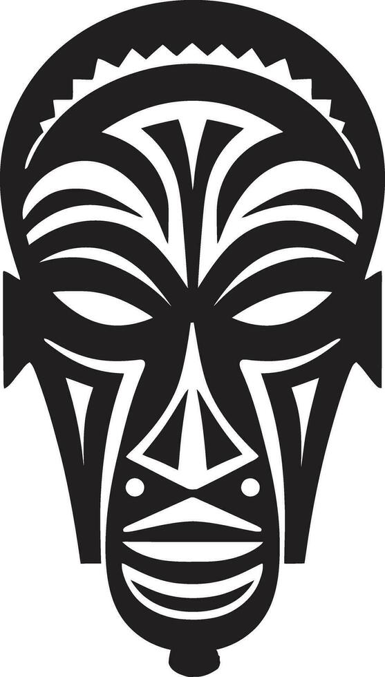 ritual anlete afrikansk stam- mask vektor logotyp helig identitet ikoniska stam- mask emblem