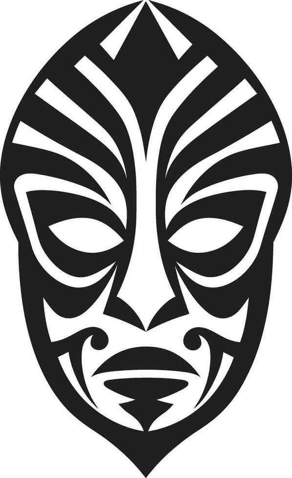 Mystiker Visionen Stammes- Maske Emblem Design kulturell Erbe afrikanisch Stamm Maske Vektor