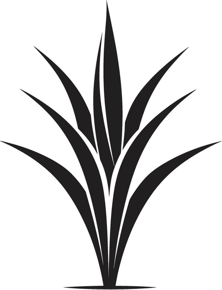 Aloe Wesen schwarz Vektor Emblem Design botanisch Oase Aloe vera schwarz Logo Symbol