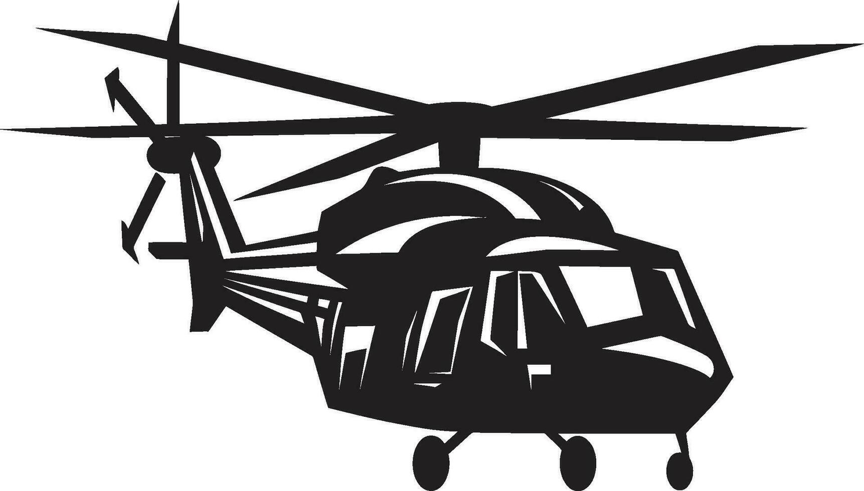 krigare s flyg svart armén copter symbol väktare chopper vektor helikopter emblem