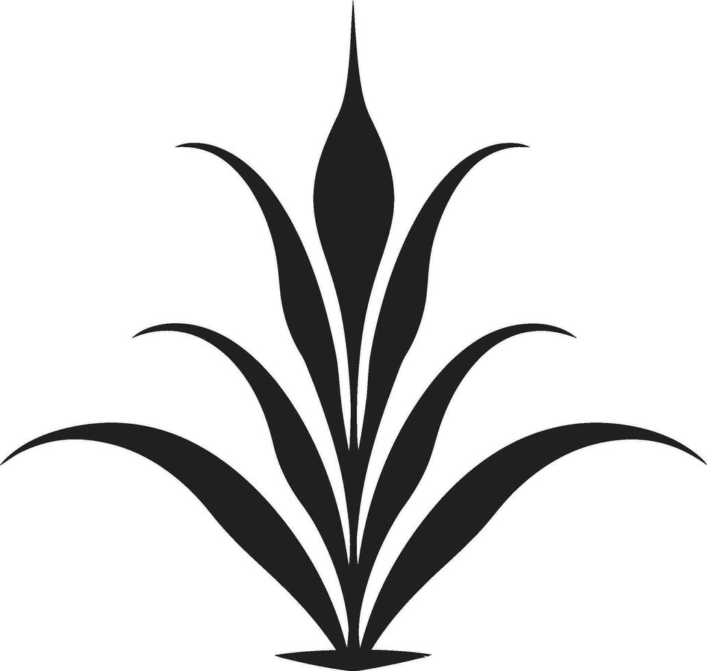 organisk friskhet aloe svart logotyp mark natur s vitalitet vektor aloe växt ikon