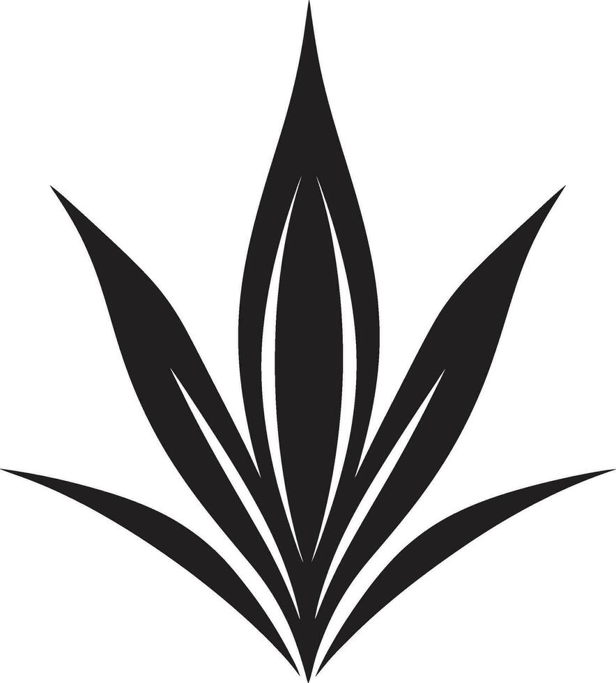 Natur s Oase Aloe vera schwarz Logo Symbol Grün gedeihen schwarz Aloe Vektor Design