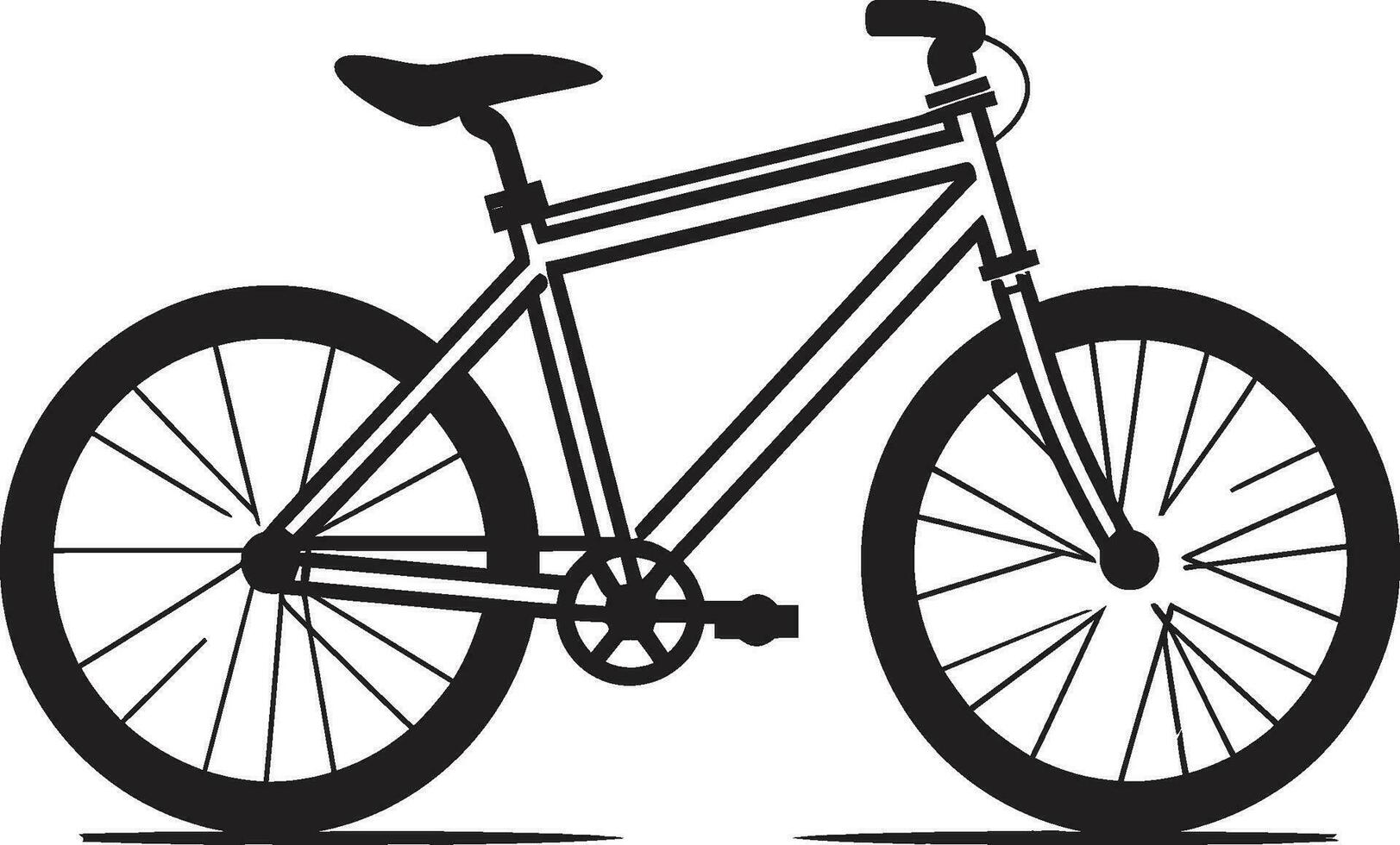 glatt Reiten schwarz Fahrrad Symbol Zyklus Pfad Vektor Symbol Design