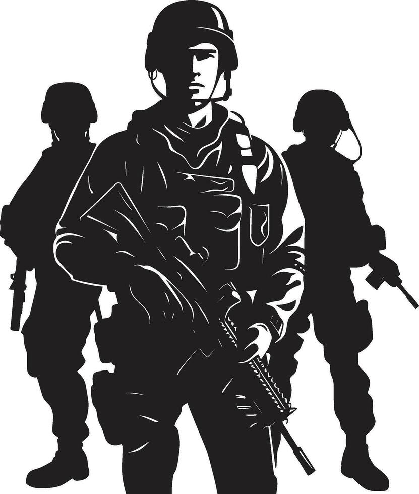 Besondere ops Einheit Vektor Heer Formation Soldat s Vorhut schwarz Macht Logo