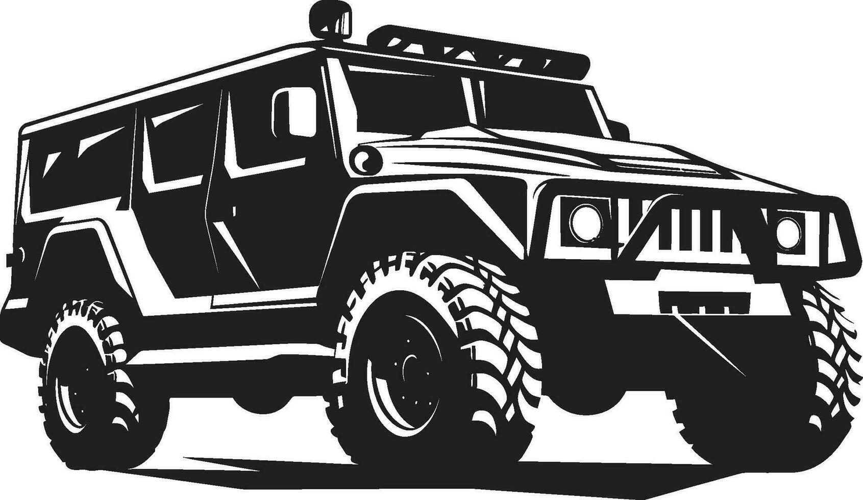 militär stigfinnare 4x4 svart emblem slåss redo transport vektor logotyp design