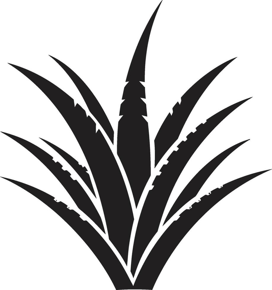 Heilung Wesen schwarz Vektor Aloe Pflanze Kräuter- Erneuerung Aloe Vektor Emblem