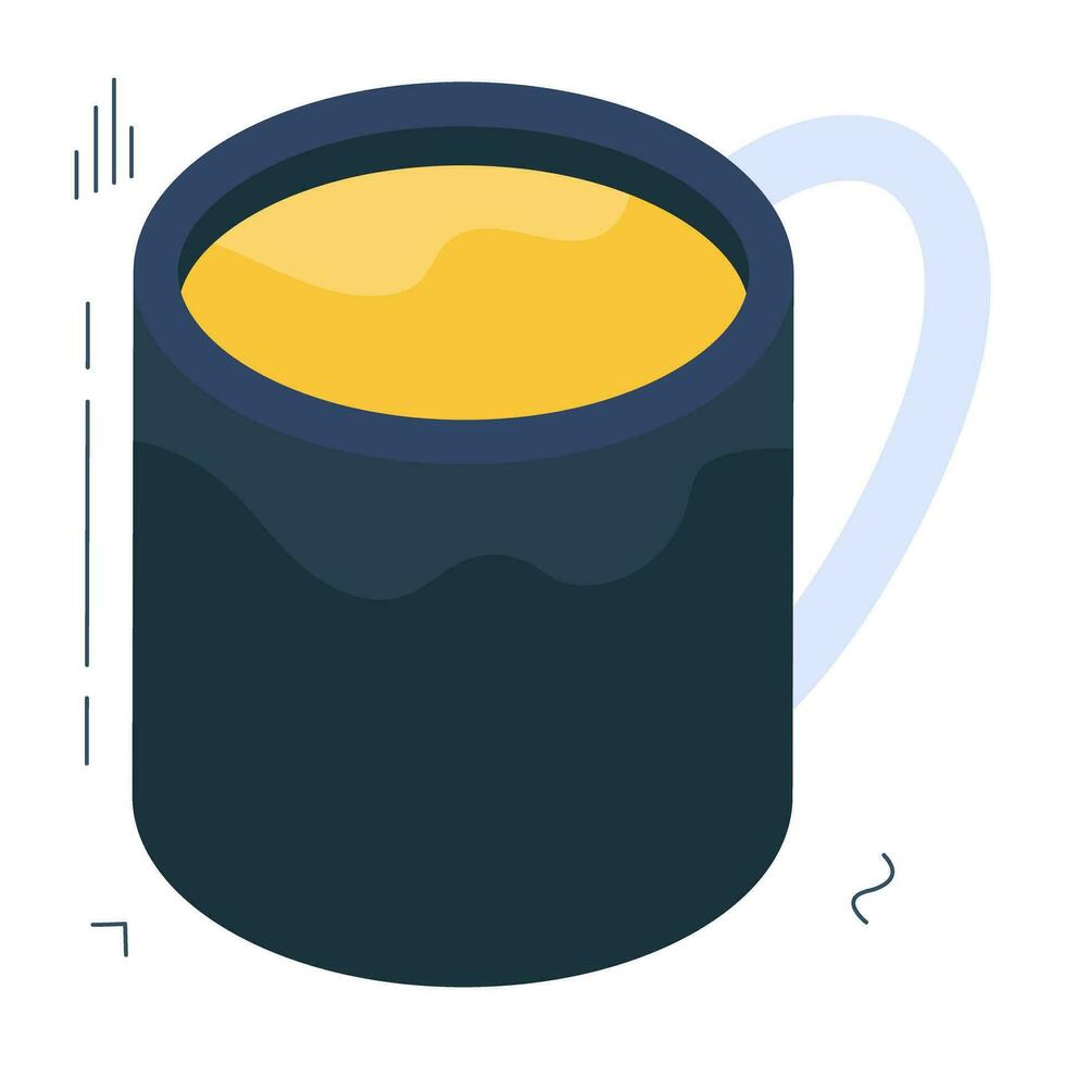 ein Tasse von heiß Tee im isometrisch Design vektor