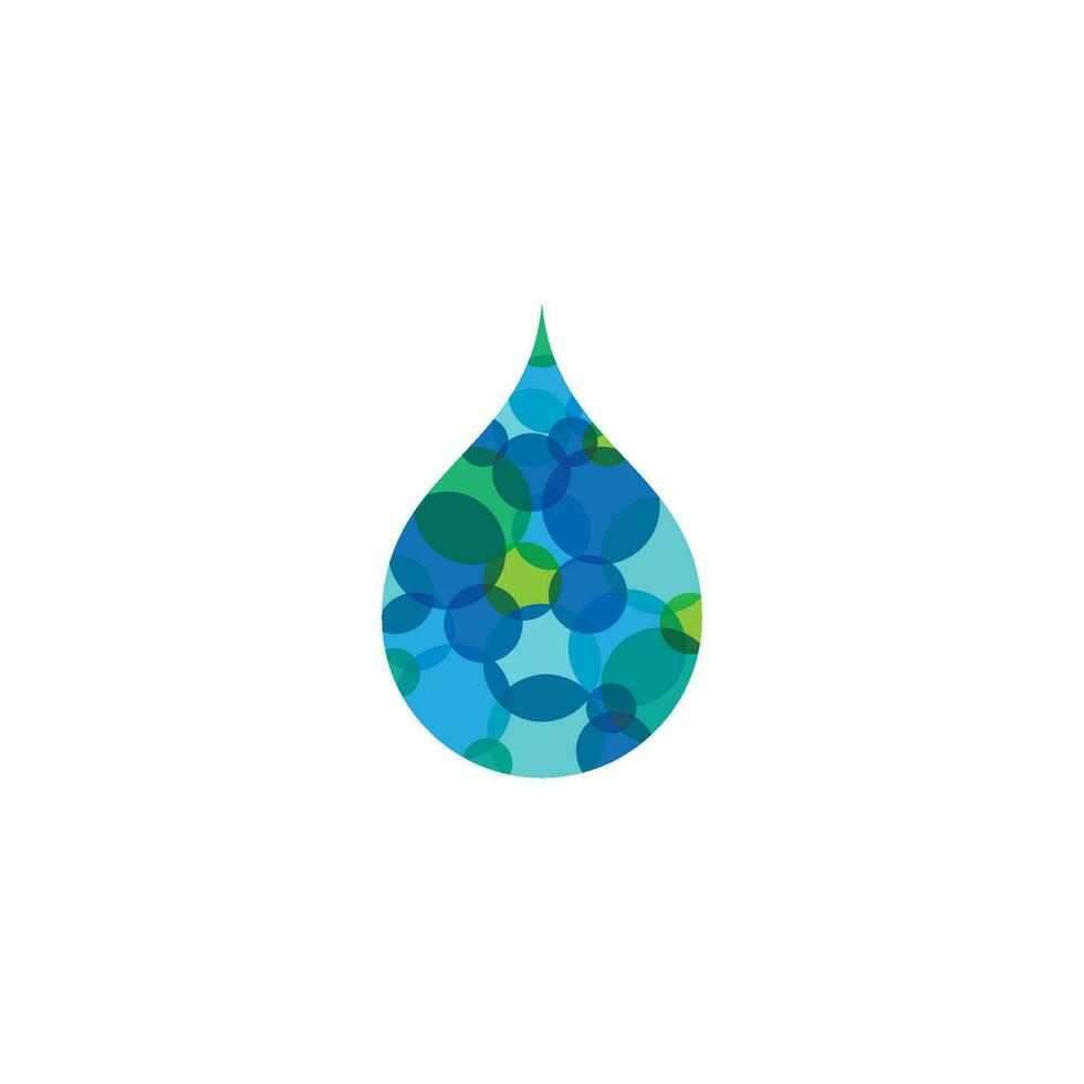 Wassertropfen-Logo-Vorlage vektor