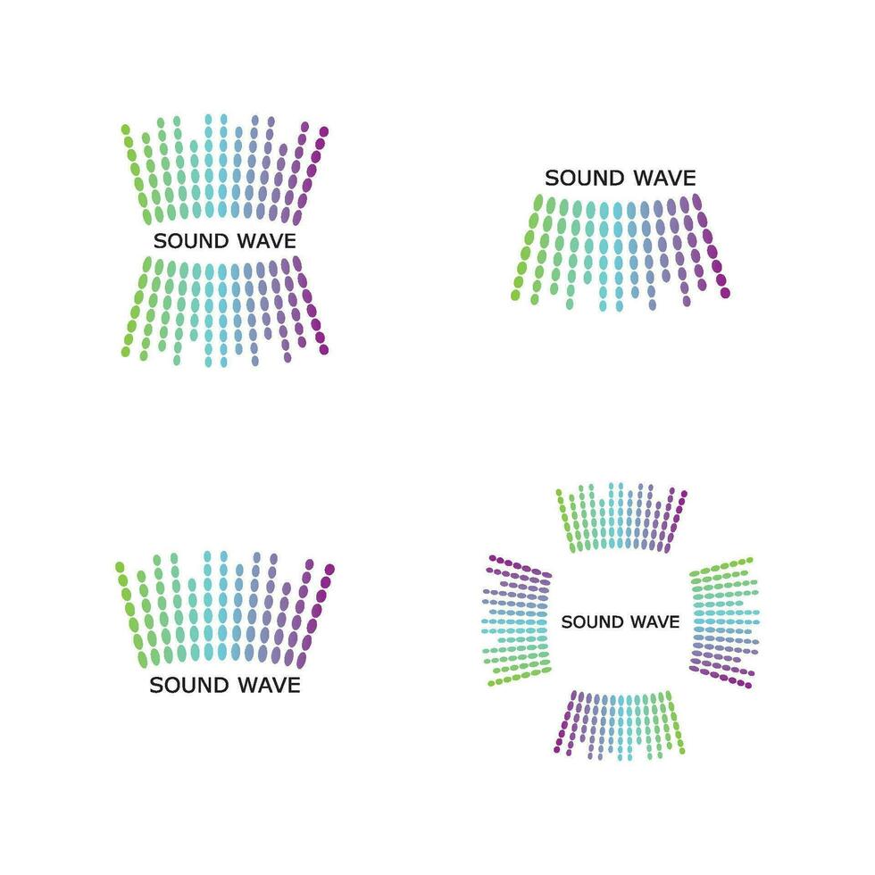 Schallwellen-Ilustration-Logo-Vektor vektor