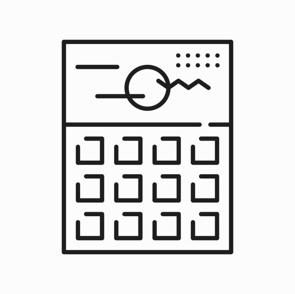 Monat oder Jahr Kalender isoliert Gliederung Symbol vektor