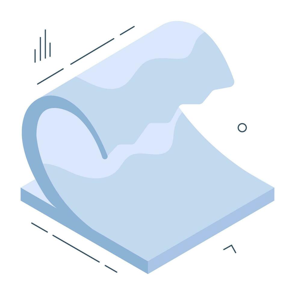 trendig design ikon av tsunami vektor