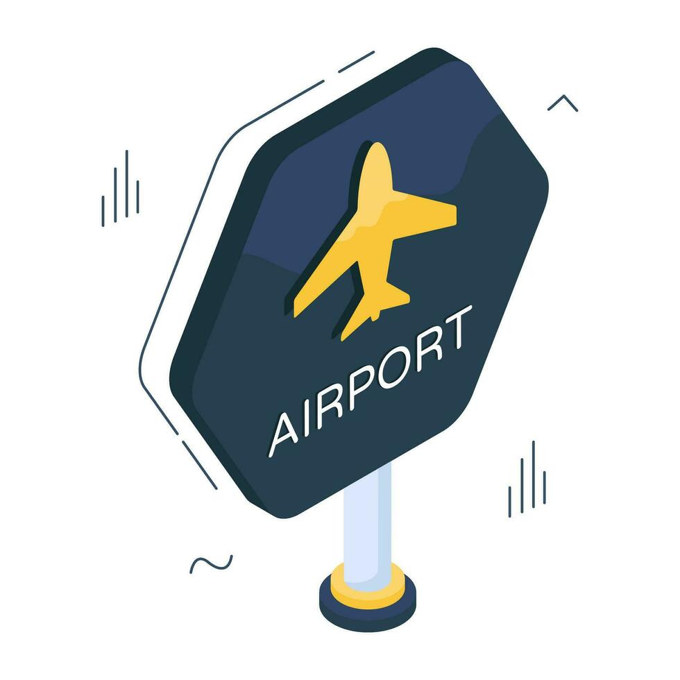 modern design ikon av flygplats styrelse vektor
