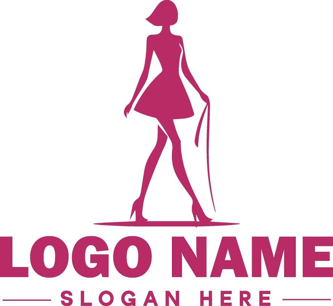 mode logotyp lyx glamour elegant logotyp ikon rena platt modern minimalistisk företag logotyp redigerbar vektor