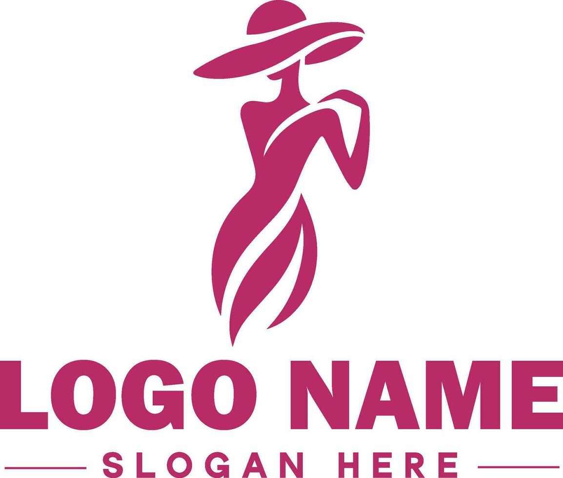 mode logotyp lyx glamour elegant logotyp ikon rena platt modern minimalistisk företag logotyp redigerbar vektor