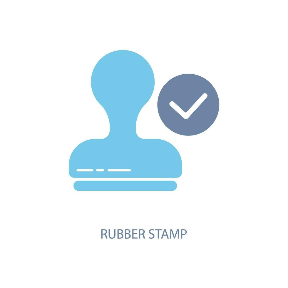 Gummi Briefmarke Konzept Linie Symbol. einfach Element Illustration. Gummi Briefmarke Konzept Gliederung Symbol Design. vektor