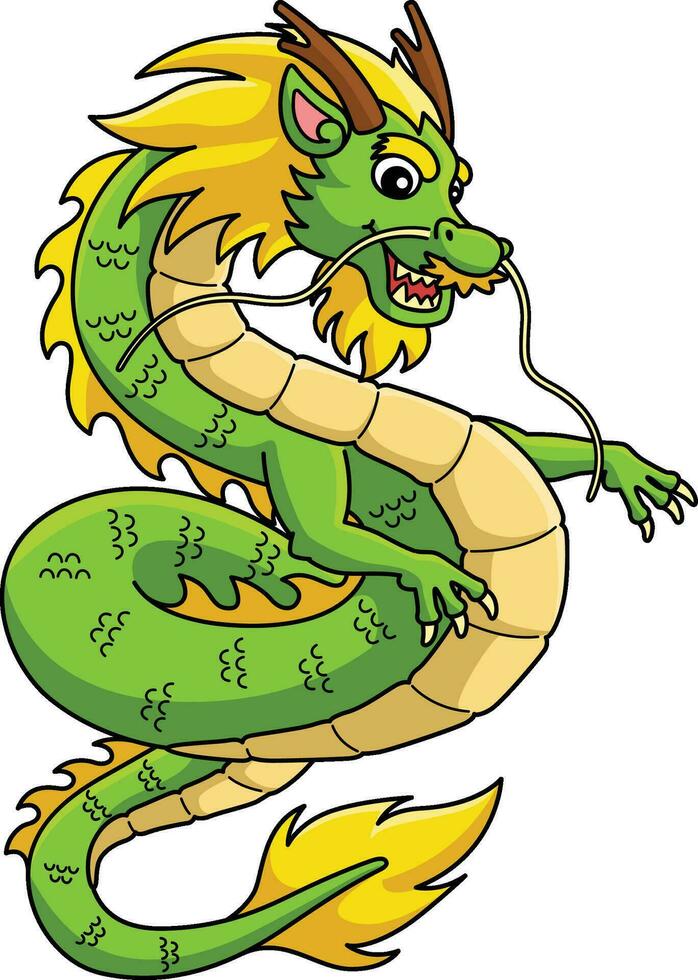 Jahr von das Drachen Karikatur farbig Clip Art vektor