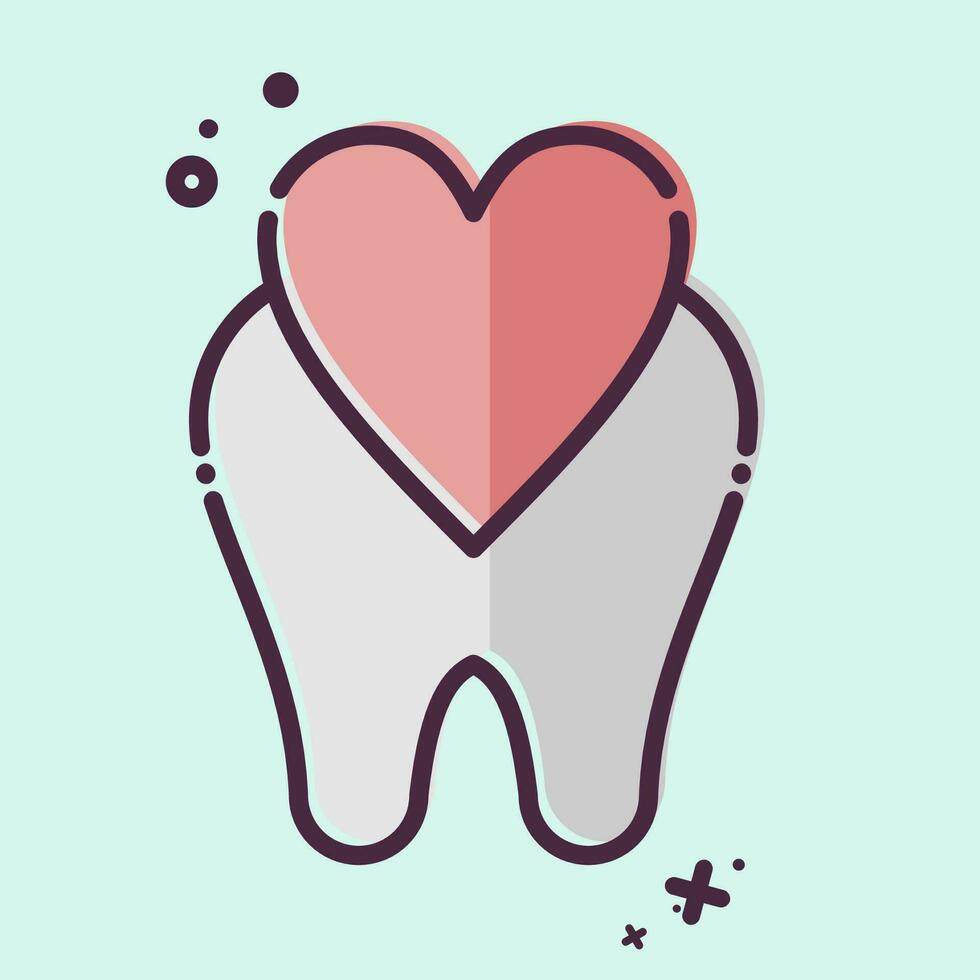 Symbol Dental Pflege. verbunden zu Dental Symbol. mb Stil. einfach Design editierbar. einfach Illustration vektor