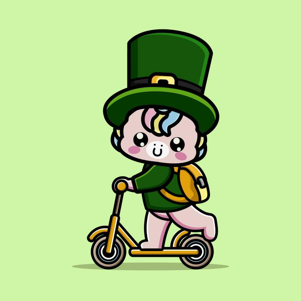 st Patrick Tag Karikatur Charakter Kobold vektor