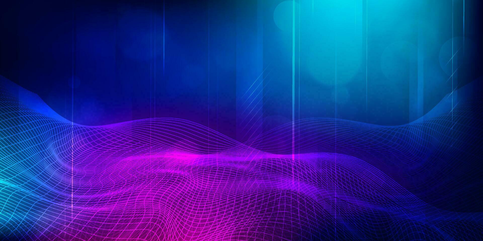 Digital Technologie futuristisch Internet Netzwerk Verbindung Blau lila Hintergrund, abstrakt Cyber Information Kommunikation, ai groß Daten Wissenschaft, Innovation Zukunft Technik, Linie Punkt Illustration Vektor