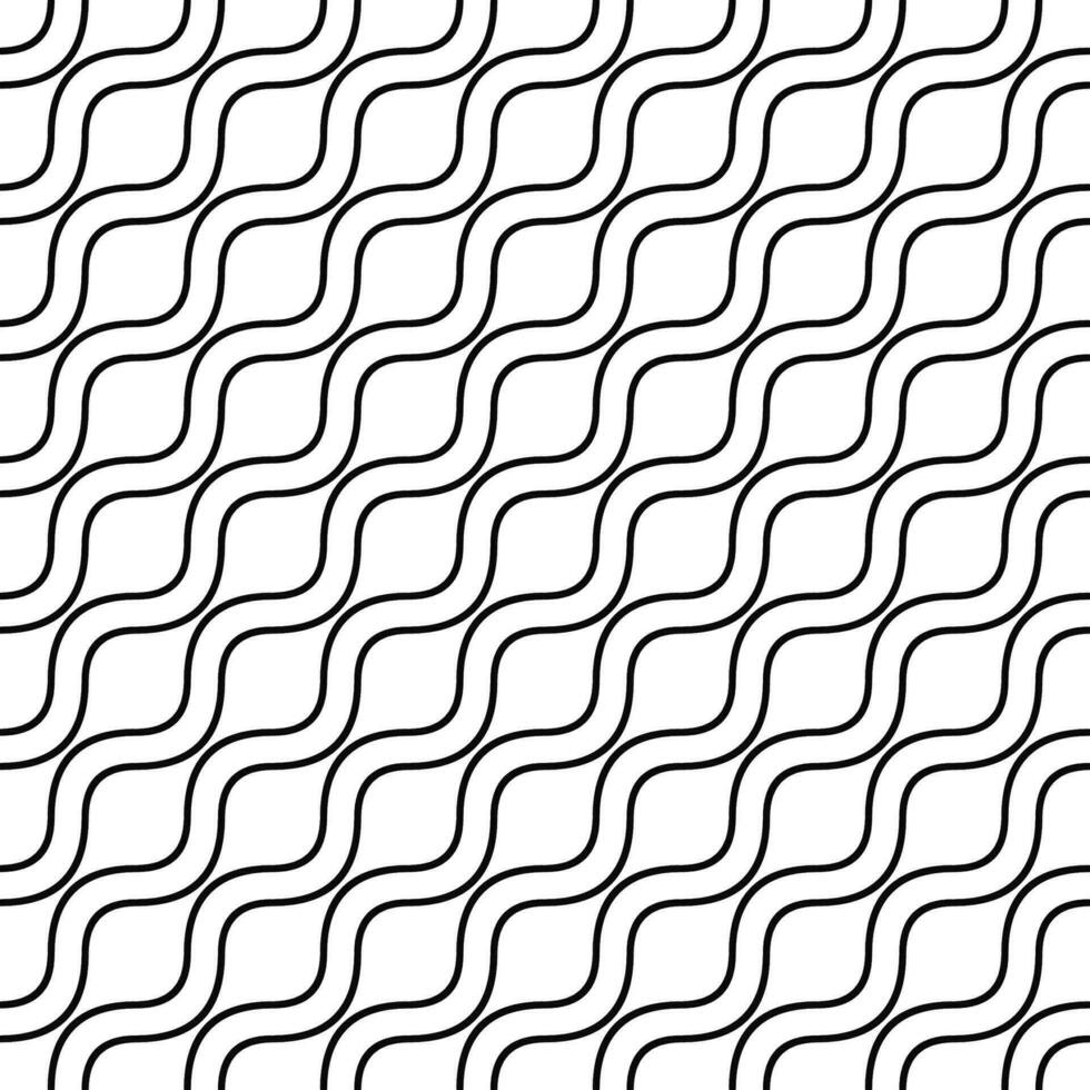 abstrakt nahtlos einfarbig eckig Welle Linie Muster vektor