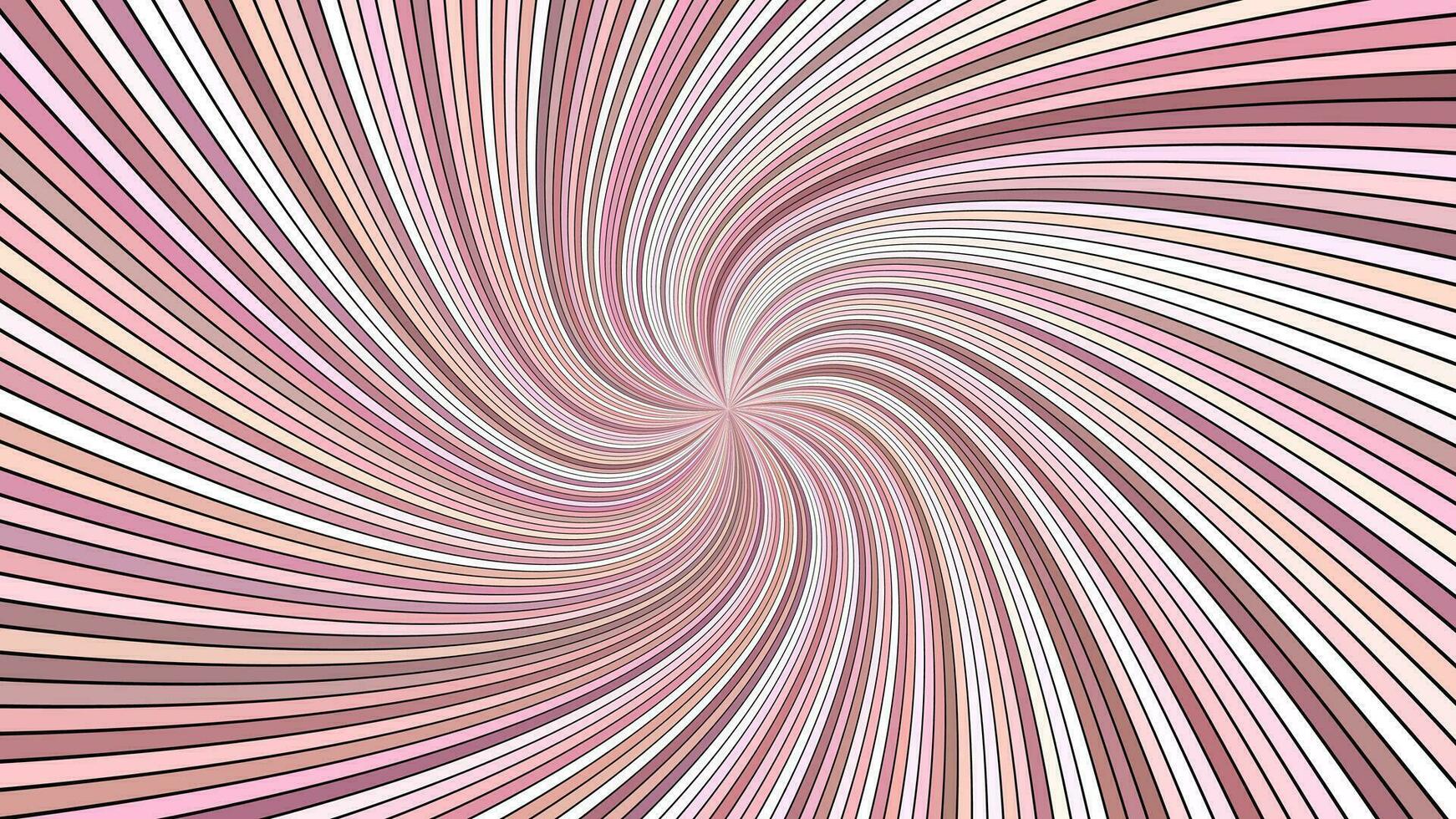 rosa psychedelic geometriska spiral rand bakgrund - vektor böjd stråle grafisk