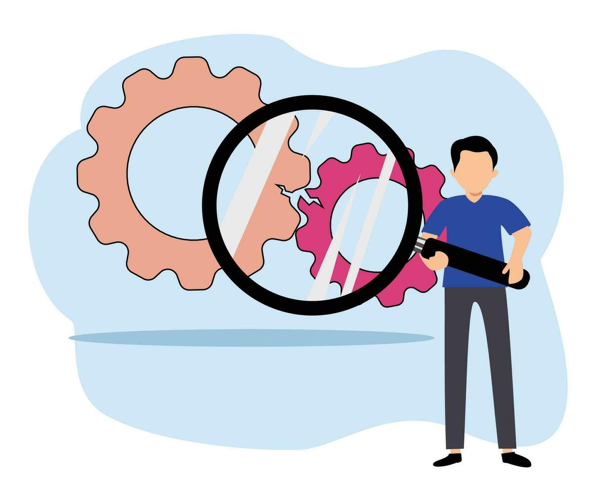 Analysieren Problem und Problem lösen Konzept vektor