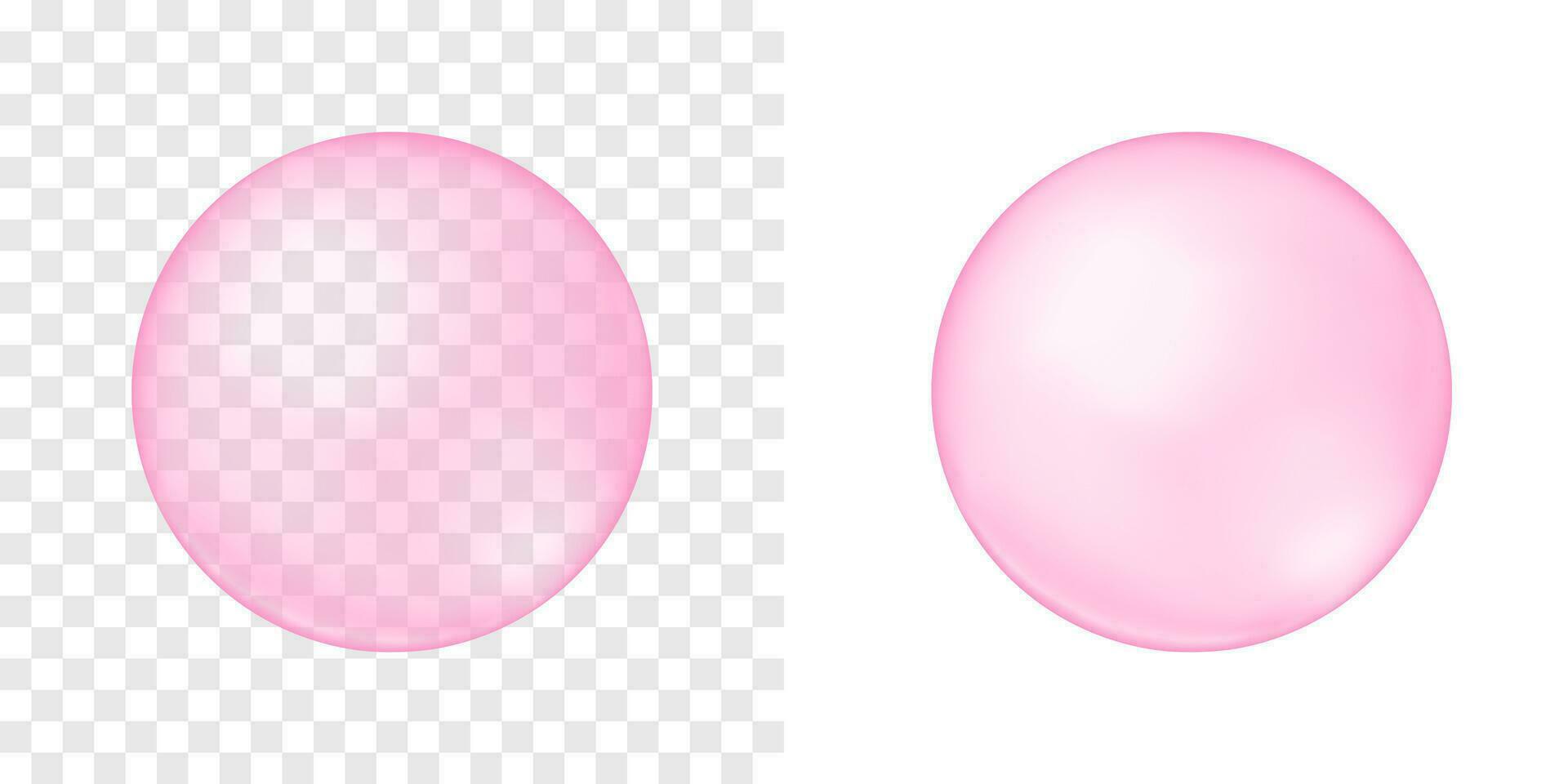 Rosa Blasen. Kirsche oder Erdbeere Blase Gummi. Element von Seife Schaum, Bad Schaum, Reinigungsmittel flüssig, Süss mit Kohlensäure Wasser vektor