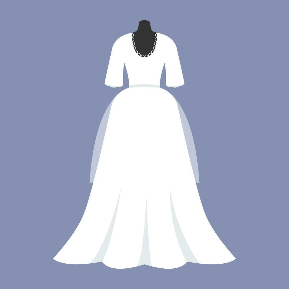 bröllop klänning i modern design. vektor illustration.