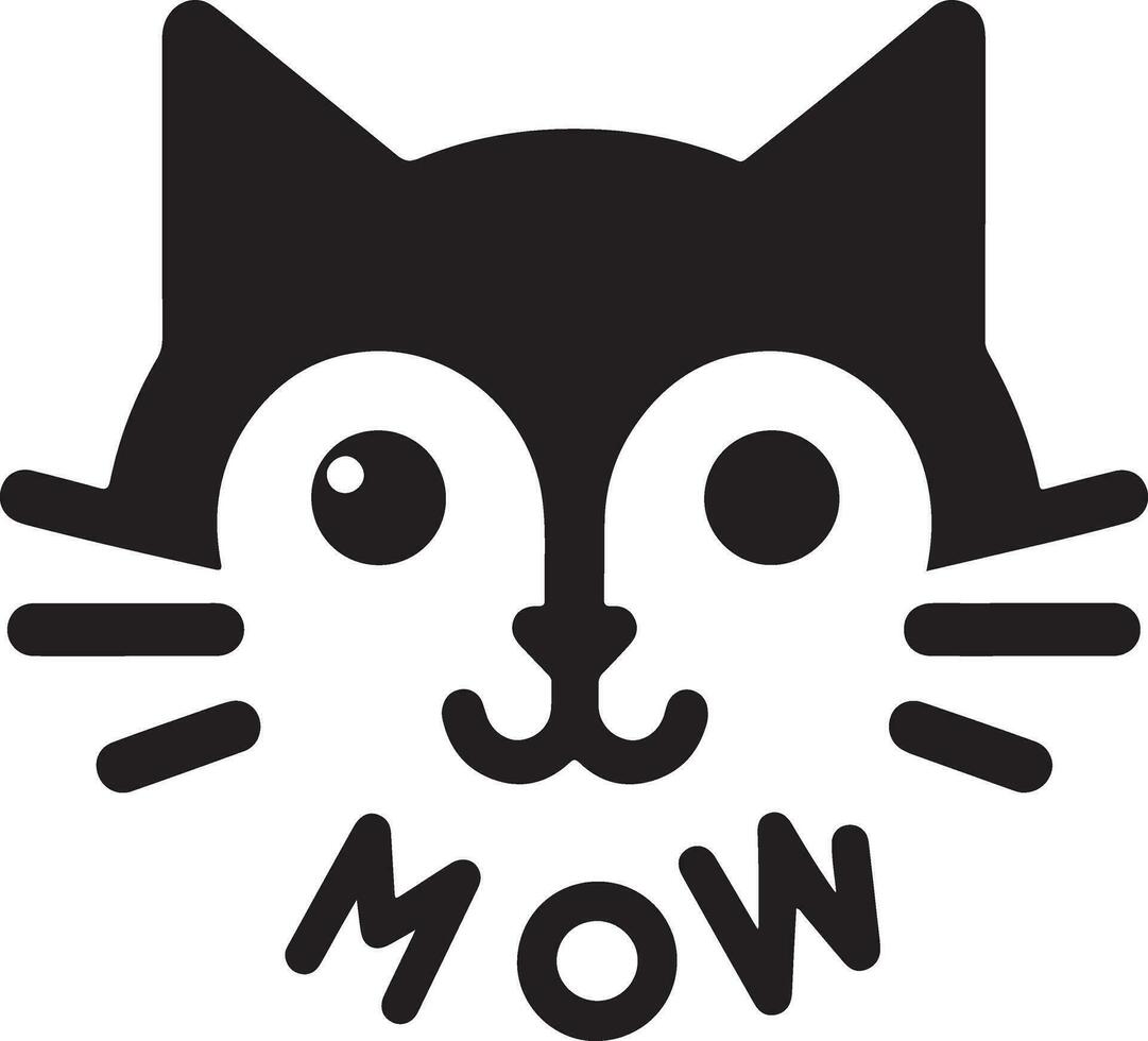 katt huvud logotyp vektor konst illustration, svart Färg katt huvud logotyp