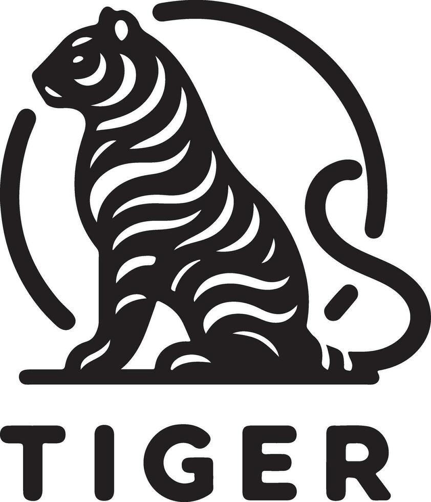 tiger ansikte vektor logotyp illustration, tiger ansikte vektor silhuett