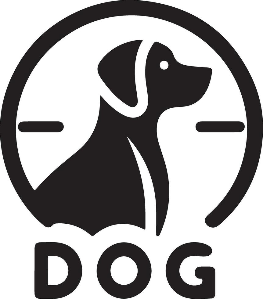 Hund Kopf Logo Vektor Kunst Illustration, schwarz Farbe Kopf Logo