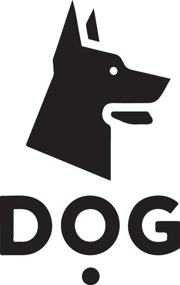 hund huvud logotyp vektor konst illustration, svart Färg huvud logotyp