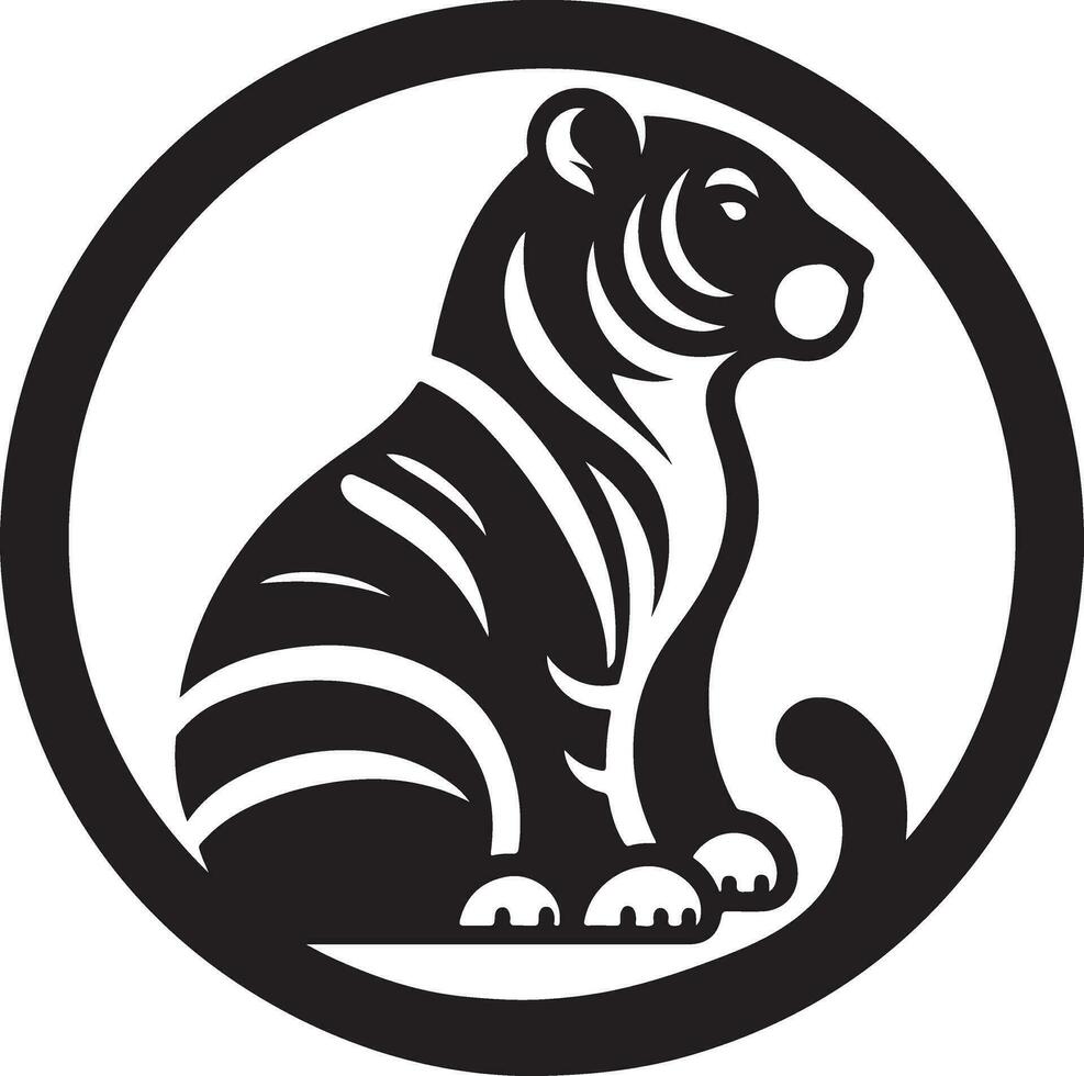 tiger ansikte vektor logotyp illustration, tiger ansikte vektor silhuett