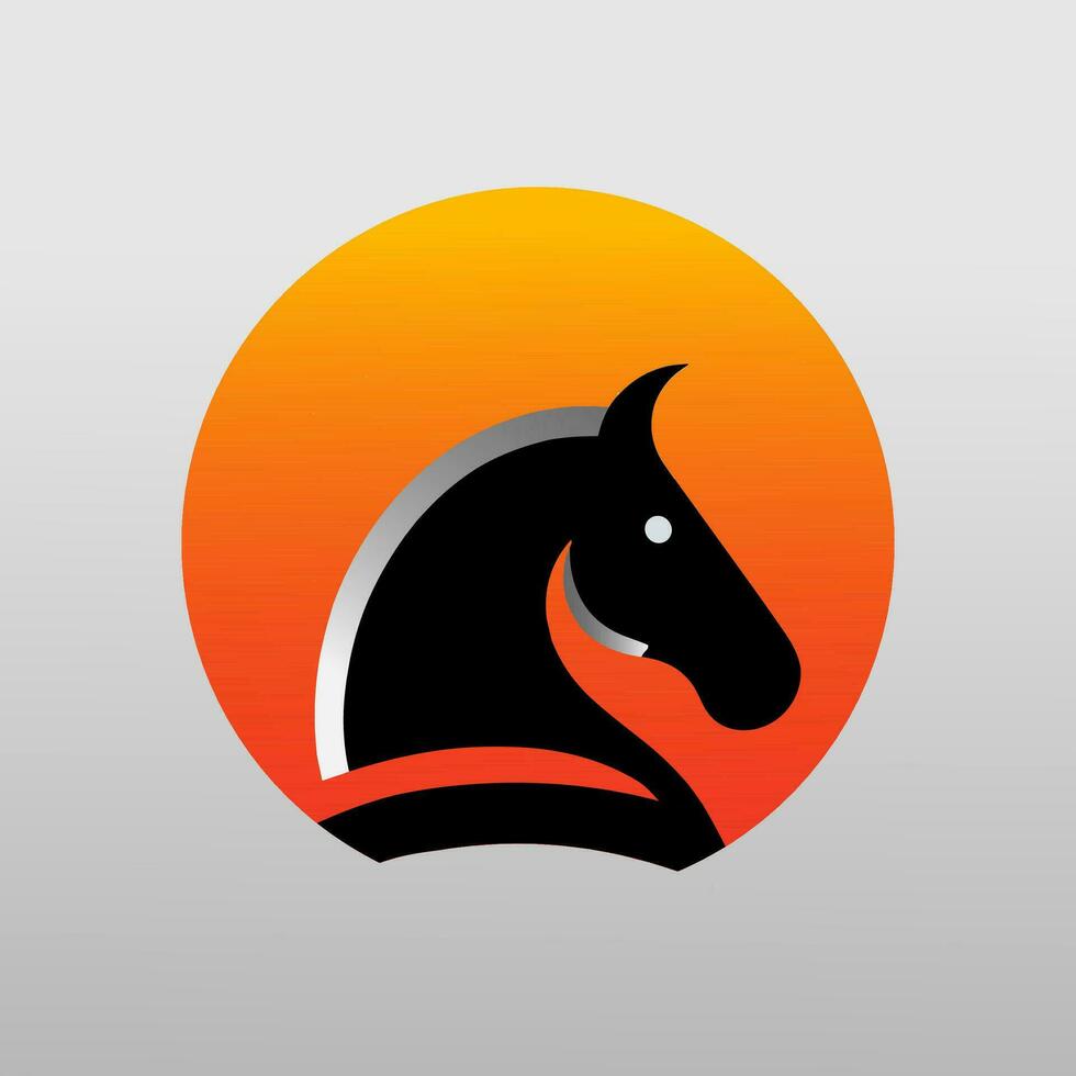 vektor illustration av elegant och modern kreativ häst logotyp symbol design för företag