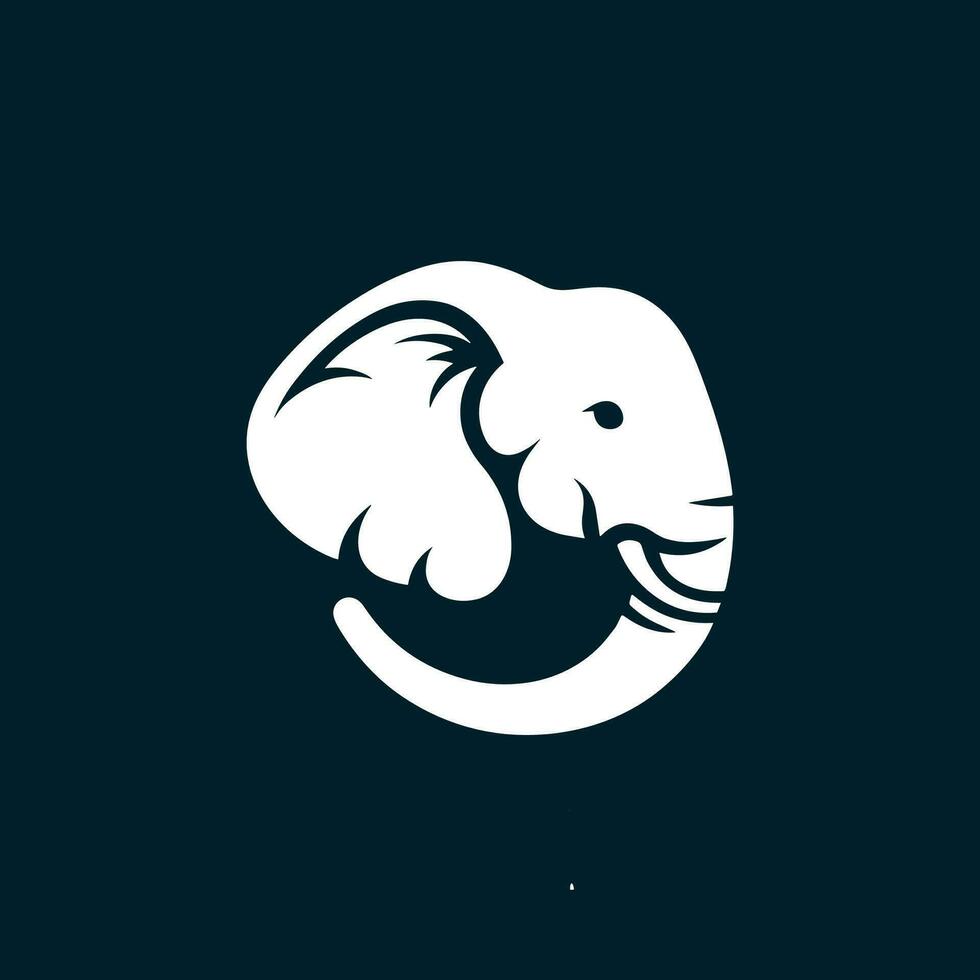 enkel elefant logotyp. afrikansk vilda djur och växter elefant logotyp ikon vektor illustration
