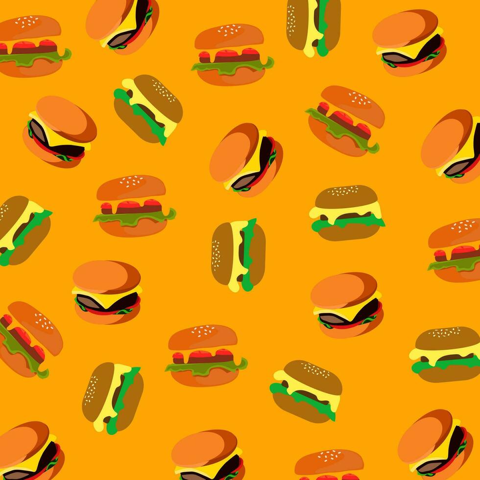 Cheeseburger Muster Vektor