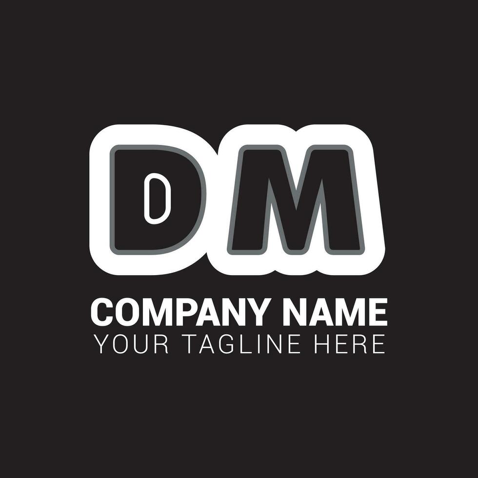 dm Brief Logo Design. kreativ modern d m Briefe Symbol Vektor Illustration.