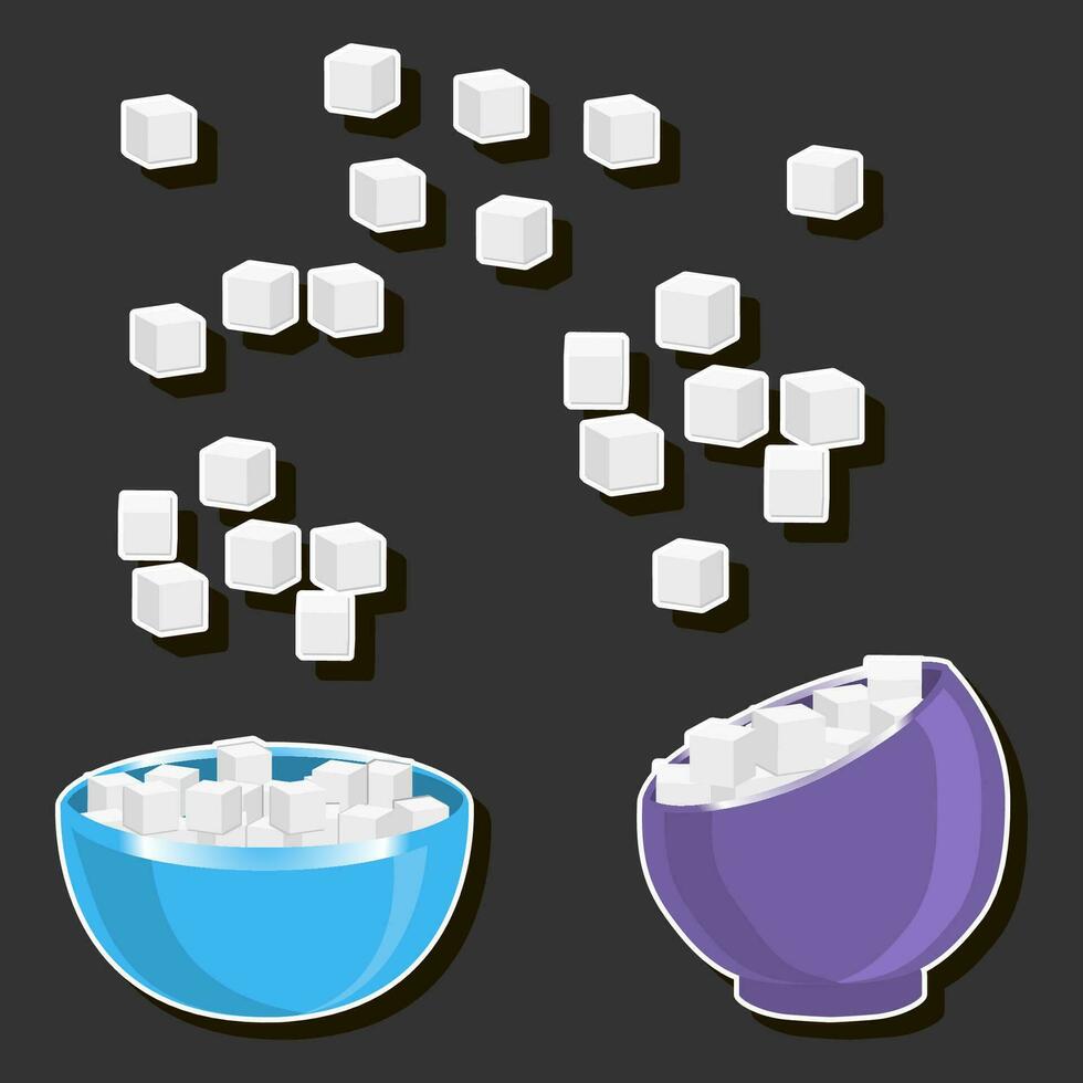 Illustration auf Thema lecker Süss Zucker zum Restaurant Speisekarte vektor